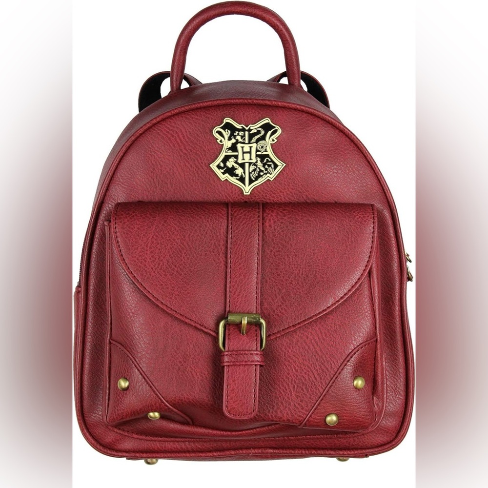 Bioworld Red Mini Backpack with Gold Crest.   #36
